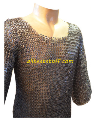 European 4 in 1 Chain Mail Shirt 8 mm Dense Look Chest 40